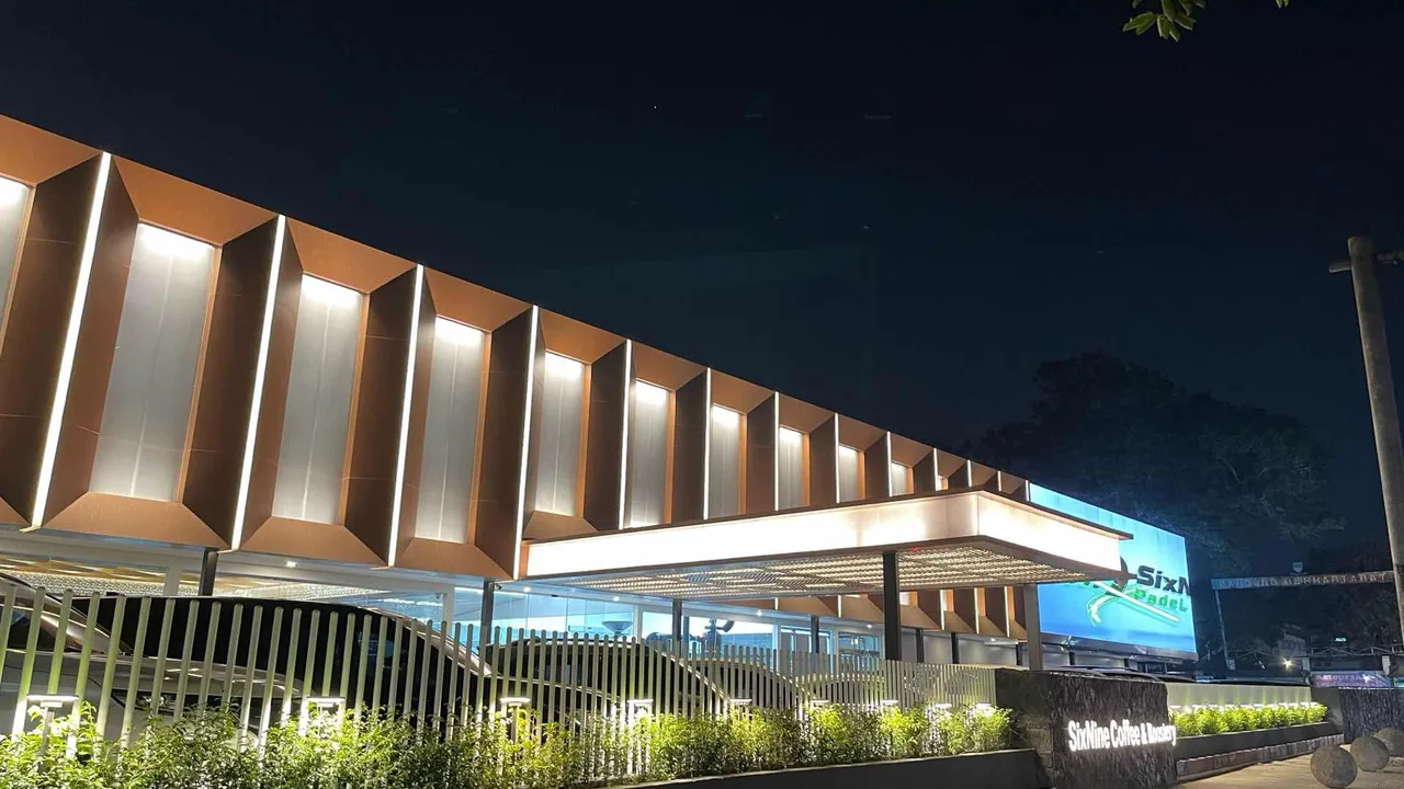 Six Nine Bandung exterior at night